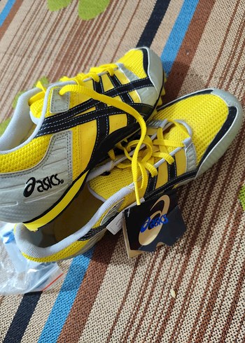Sarı Asics erkek koşu ayakkabı - Görsel 4