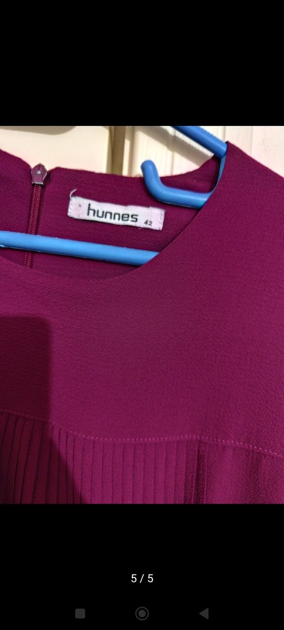 Bordo Piliseli  Tunik - Görsel 4