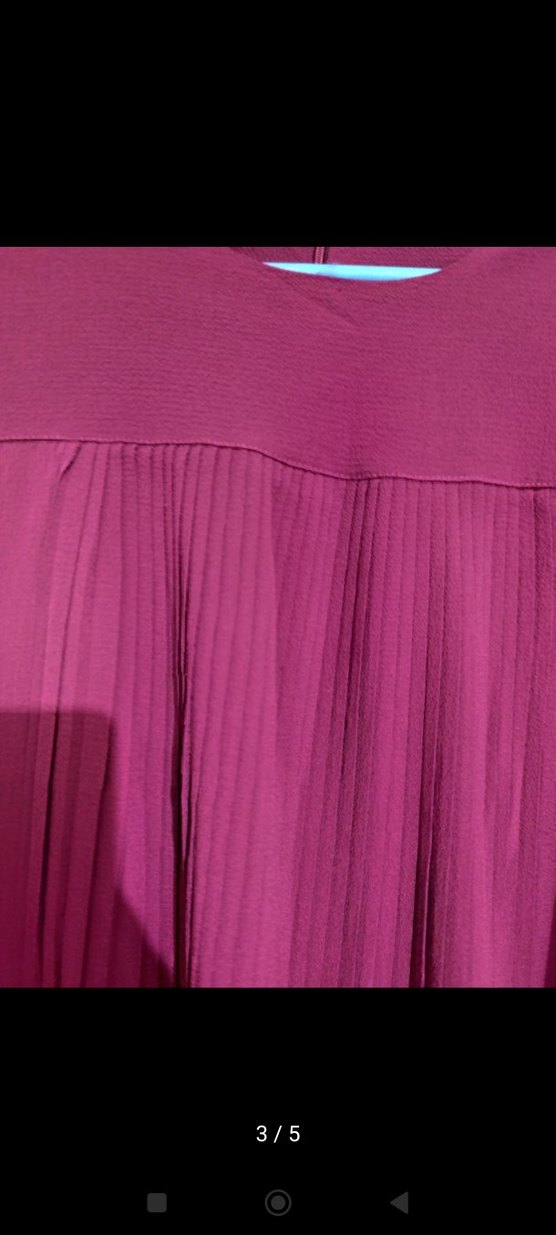 Bordo Piliseli  Tunik - Görsel 2