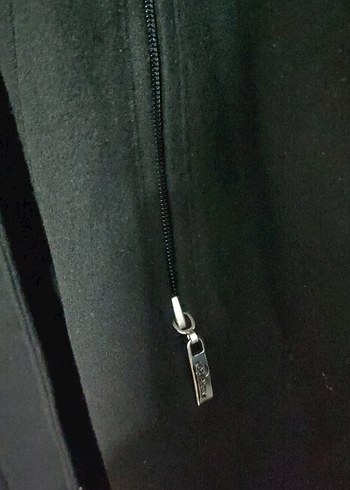 Kuşaklı Siyah Midi Kaban - Görsel 6