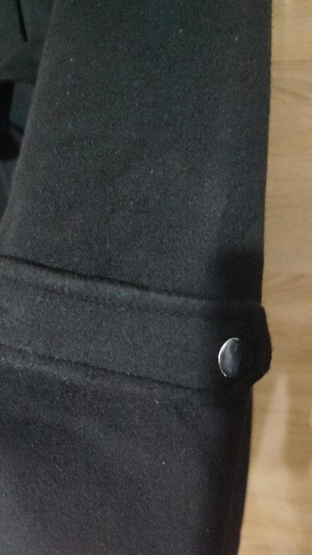 Kuşaklı Siyah Midi Kaban - Görsel 5