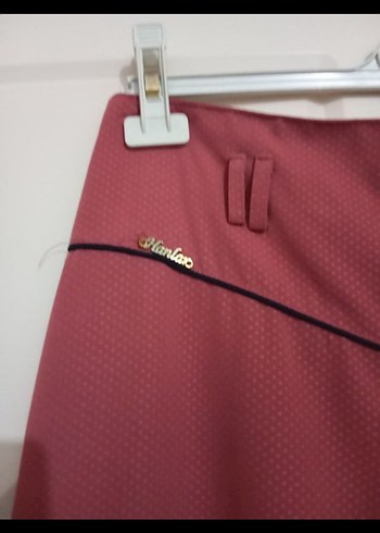 Lacivert Pilili Uzun Kadın Etek - Görsel 8