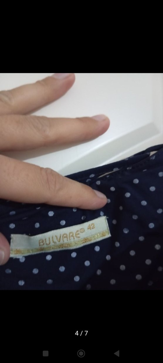 Lacivert Pilili Uzun Kadın Etek - Görsel 5