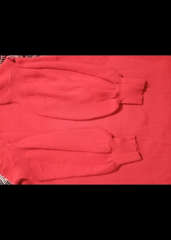 Kırmızı Kadın Triko Sweatshirt - Görsel 5