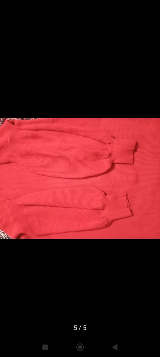 Kırmızı Kadın Triko Sweatshirt - Görsel 5