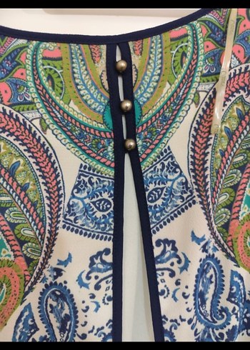 Uzun Bohem Desenli Kadın Elbise - Görsel 10