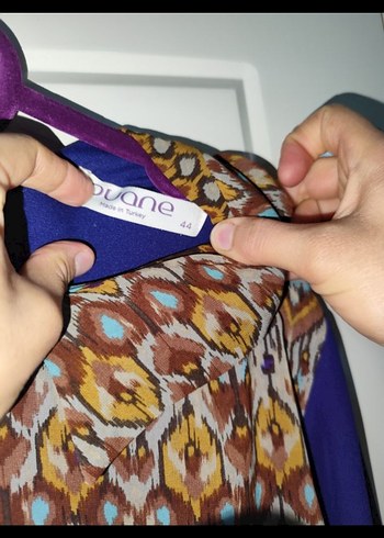 Uzun Bohem Desenli Kadın Elbise - Görsel 2