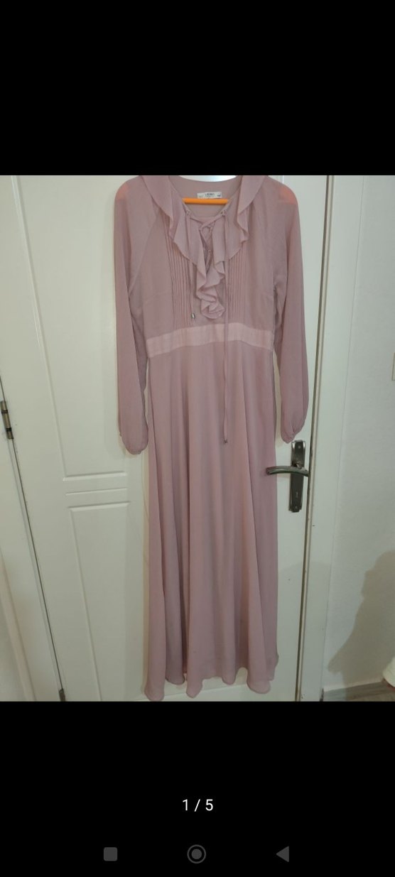 Uzun Bohem Desenli Kadın Elbise - Görsel 3