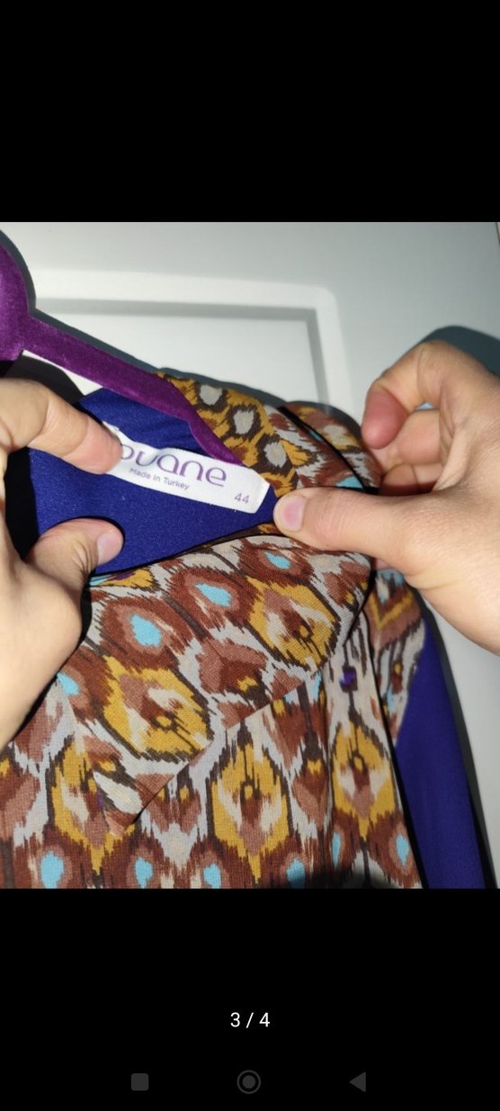 Uzun Bohem Desenli Kadın Elbise - Görsel 2