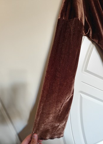 Bohem Tarz Kahverengi Uzun Süet Elbise - Görsel 7