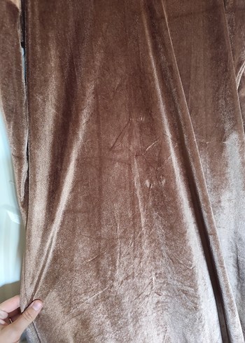 Bohem Tarz Kahverengi Uzun Süet Elbise - Görsel 6