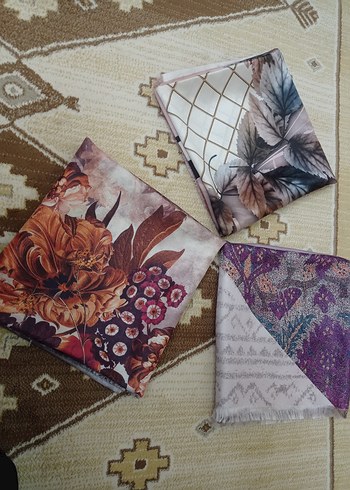 Kadın Pilili Bohem Çok Renkli eşarp - Görsel 2