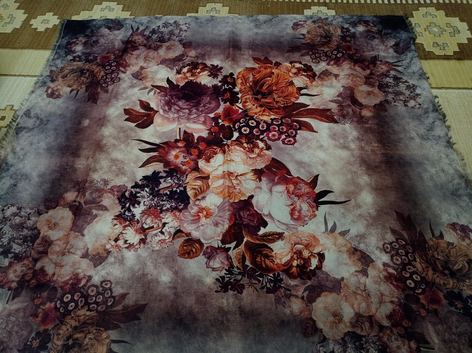 Kadın Pilili Bohem Çok Renkli eşarp - Görsel 3