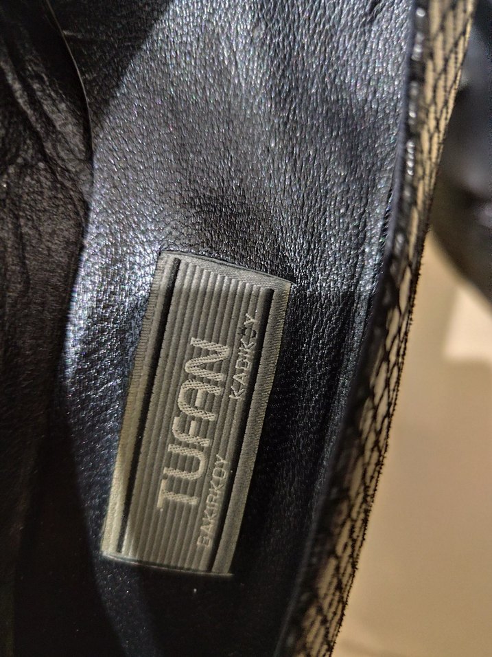 Siyah Yılan Desenli Topuklu Kadın Klasik Ayakkabı - Görsel 2