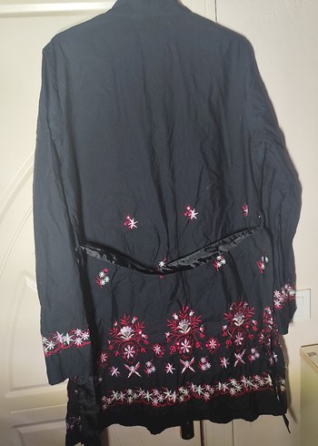 Nakışlı Uzun Kollu Bohem kadın Tunik - Görsel 5