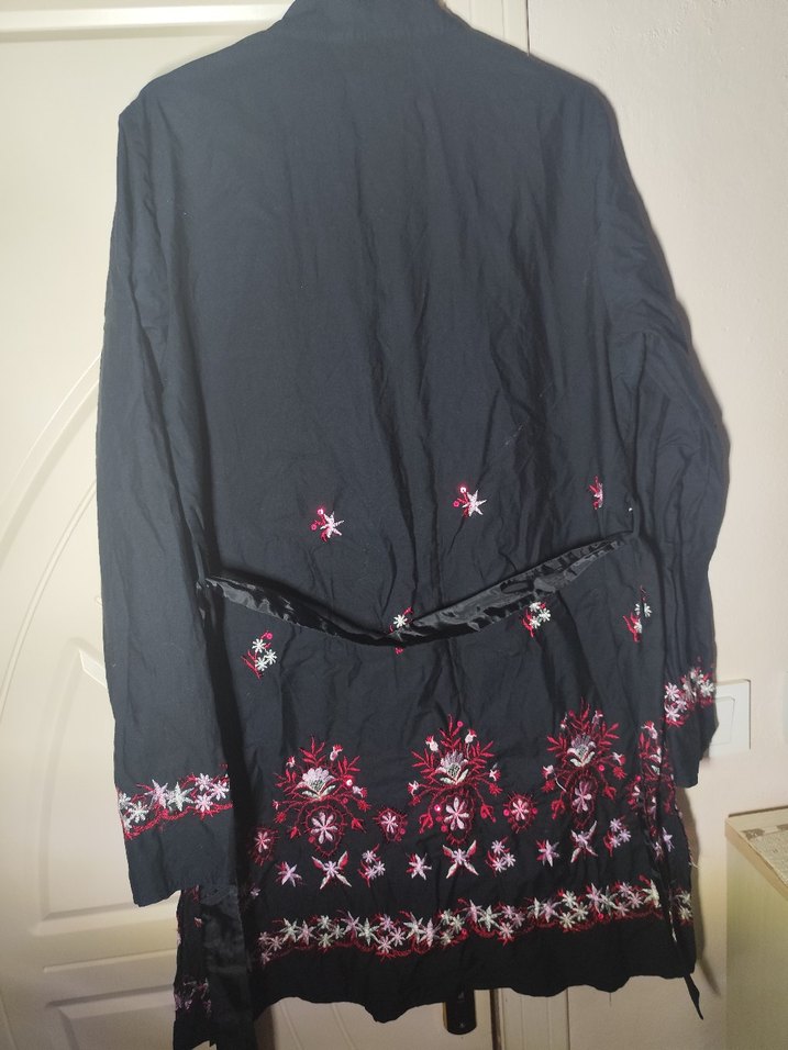 Nakışlı Uzun Kollu Bohem kadın Tunik - Görsel 5