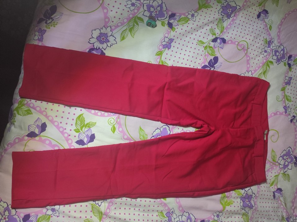 Kırmızı Kadın Kumaş Pantolon - Görsel 4