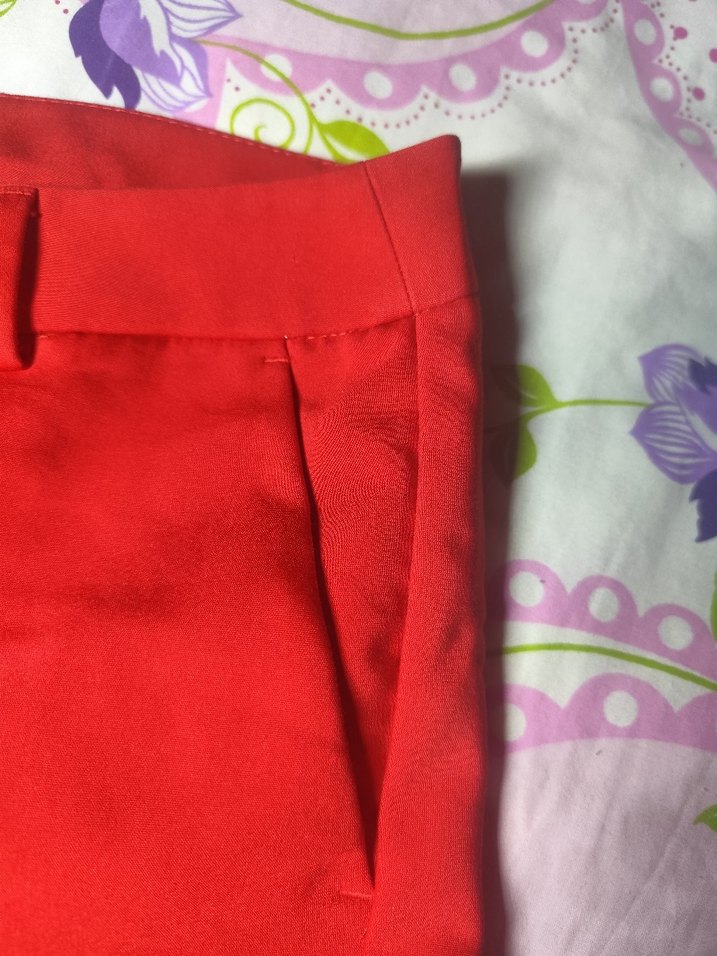 Kırmızı Kadın Kumaş Pantolon - Görsel 2