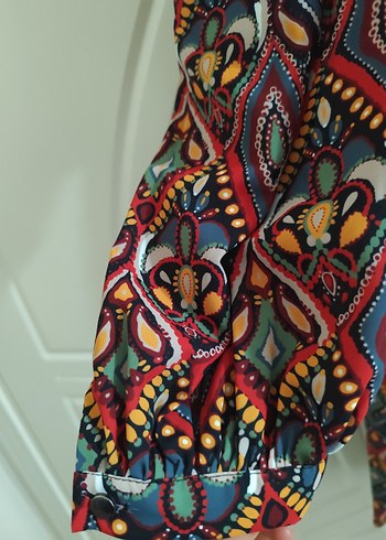 Bohem Çok Renkli Uzun Hamile Tunik - Görsel 2