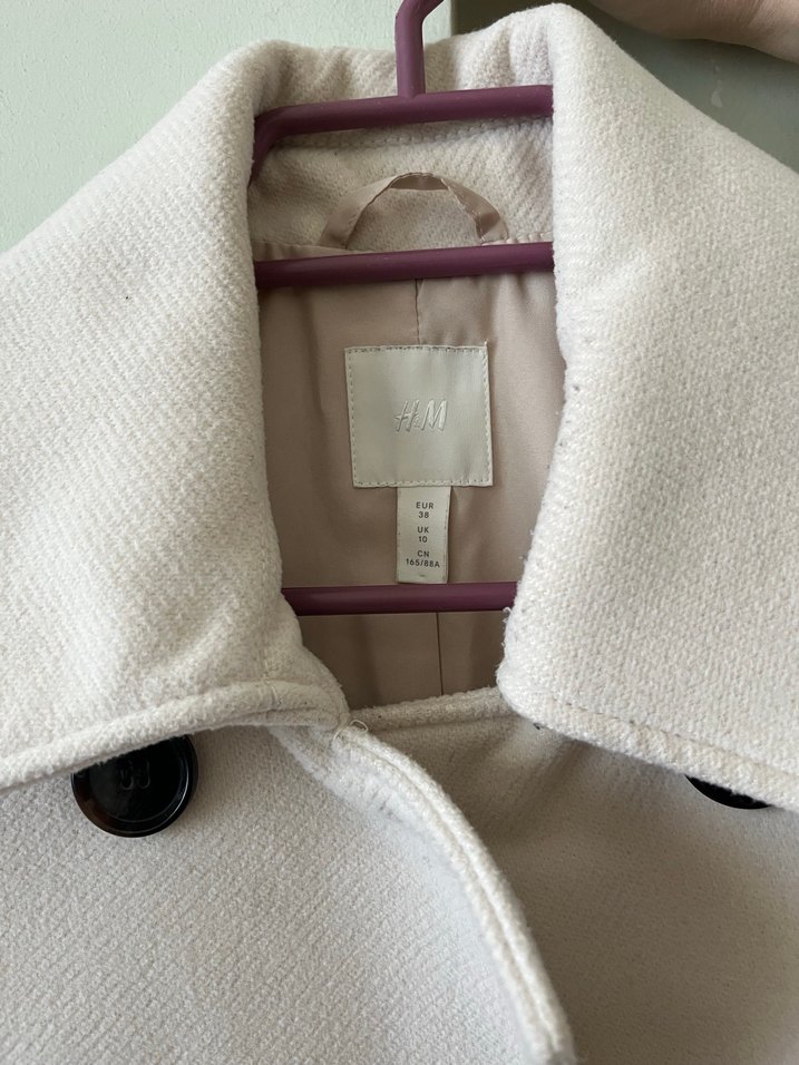 H&M kaban krem rengi - Görsel 4