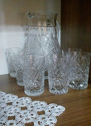 Kristal Takım.Paşabahçe Kesme kristal bardak takımı 43 parça