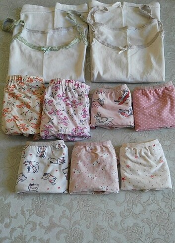 Kız çocuk atlet külot takım (9 adet).6/7/8 yaş - Görsel 3