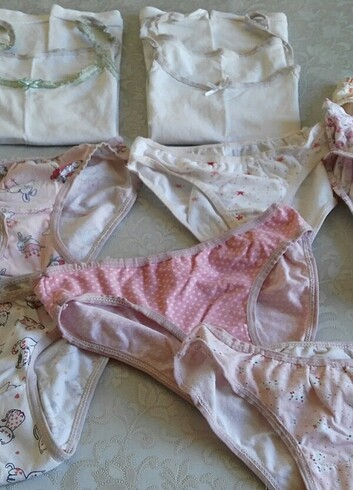 Kız çocuk atlet külot takım (9 adet).6/7/8 yaş - Görsel 4