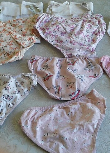 Kız çocuk atlet külot takım (9 adet).6/7/8 yaş - Görsel 5