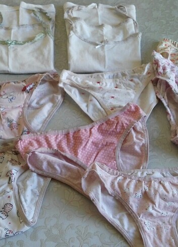 Kız çocuk atlet külot takım (9 adet).6/7/8 yaş - Görsel 6