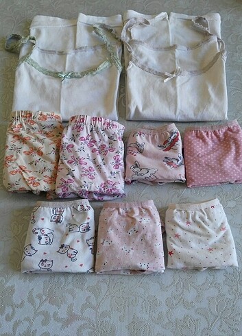 Kız çocuk atlet külot takım (9 adet).6/7/8 yaş - Görsel 9