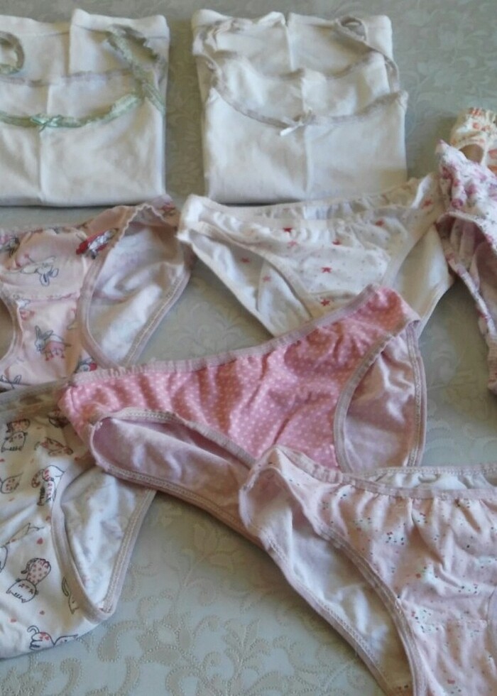 Kız çocuk atlet külot takım (9 adet).6/7/8 yaş - Görsel 2