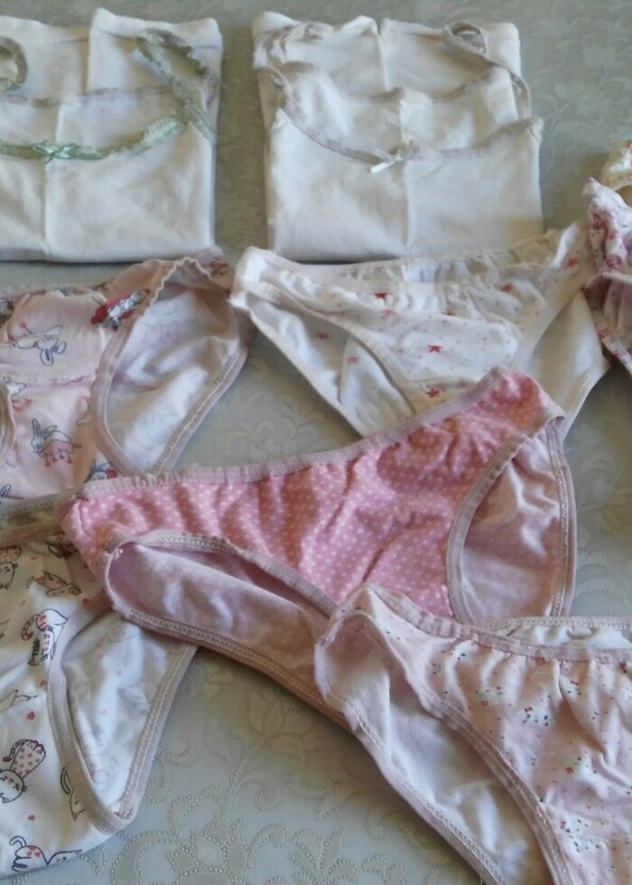 Kız çocuk atlet külot takım (9 adet).6/7/8 yaş - Görsel 4