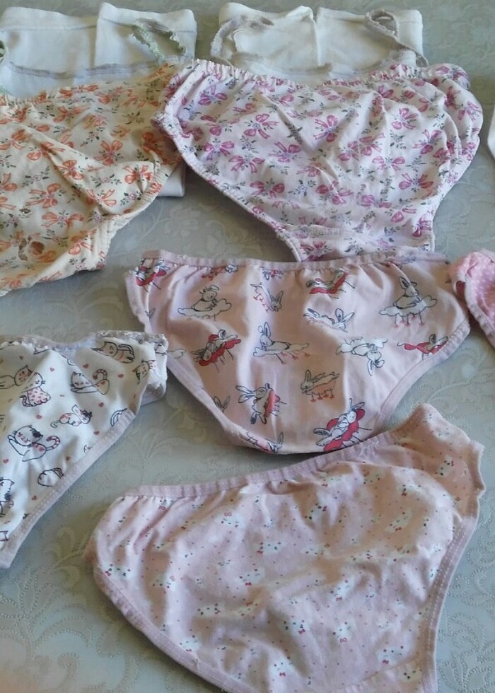 Kız çocuk atlet külot takım (9 adet).6/7/8 yaş - Görsel 5