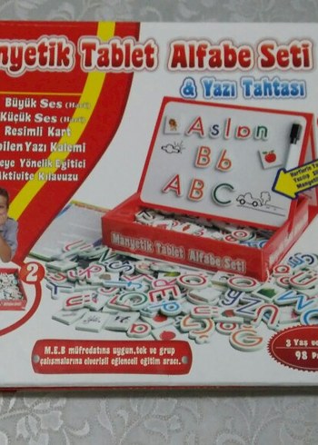 Beden Renk Manyetik Tablet Alfabe Seti ve Yazı Tahtası