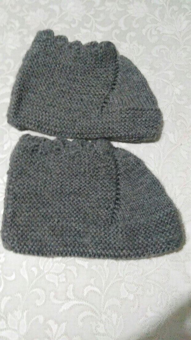 Gri renk el Örgüsü çocuk Patik Boy:18 cm - Görsel 3
