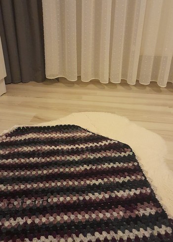 Gri ve Mor Çizgili Örgü seccade - Görsel 2