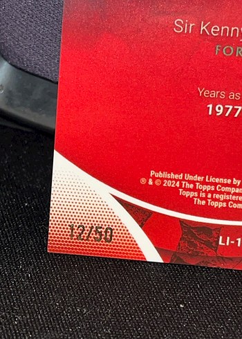 Topps Sir Henry Dalglish Futbol Kartı 1977-1990 12/50 - Görsel 3