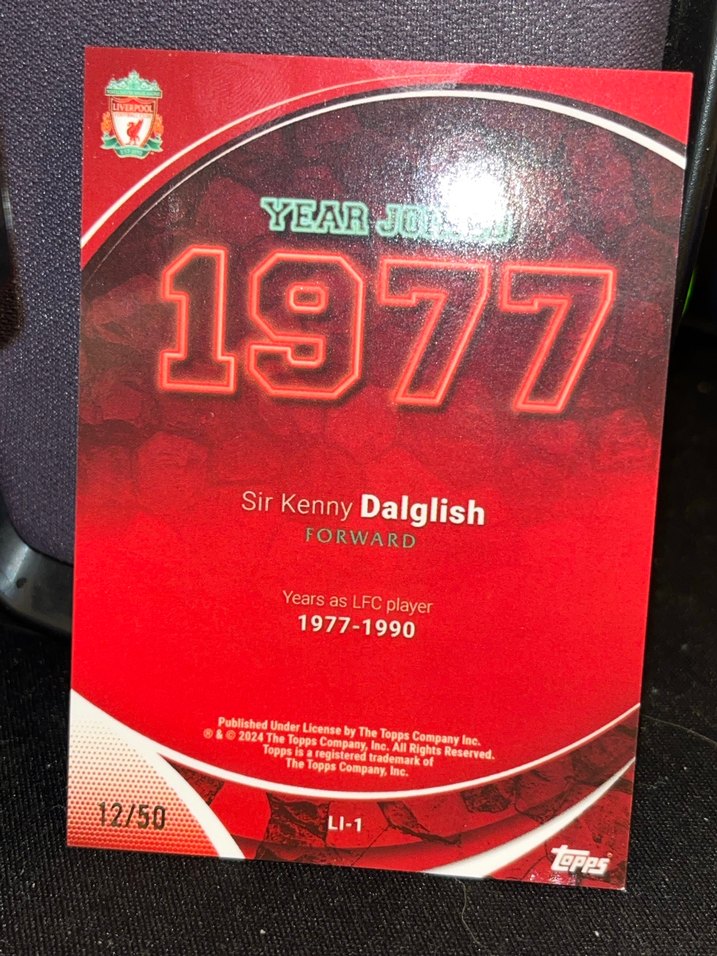 Topps Sir Henry Dalglish Futbol Kartı 1977-1990 12/50 - Görsel 2