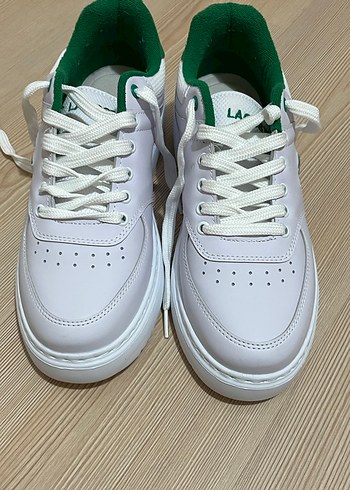 Orijinal Lacoste Beyaz Bağcıklı  Spor Ayakkabısı - Görsel 2