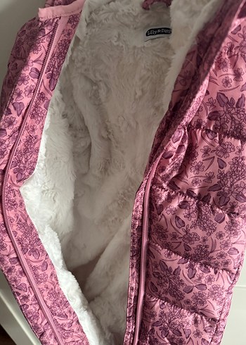 Kürklü Pembe Kız Bebek Kayak Tulumu/Kar Tulumu/Astronot - Görsel 2