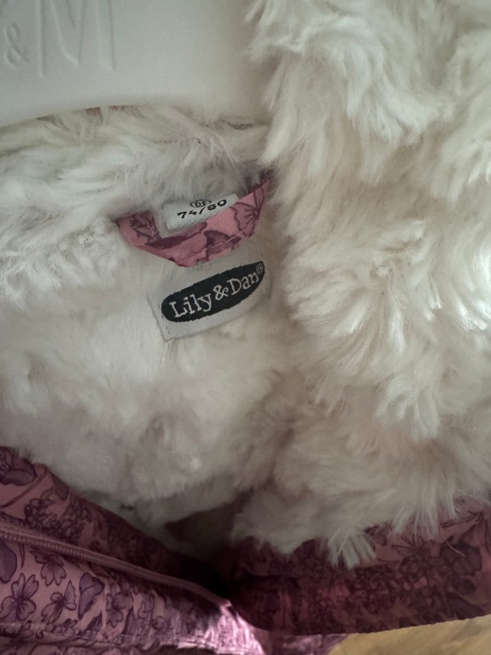 Kürklü Pembe Kız Bebek Kayak Tulumu/Kar Tulumu/Astronot - Görsel 3