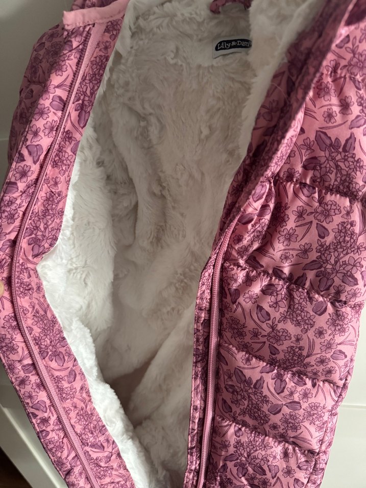 Kürklü Pembe Kız Bebek Kayak Tulumu/Kar Tulumu/Astronot - Görsel 2