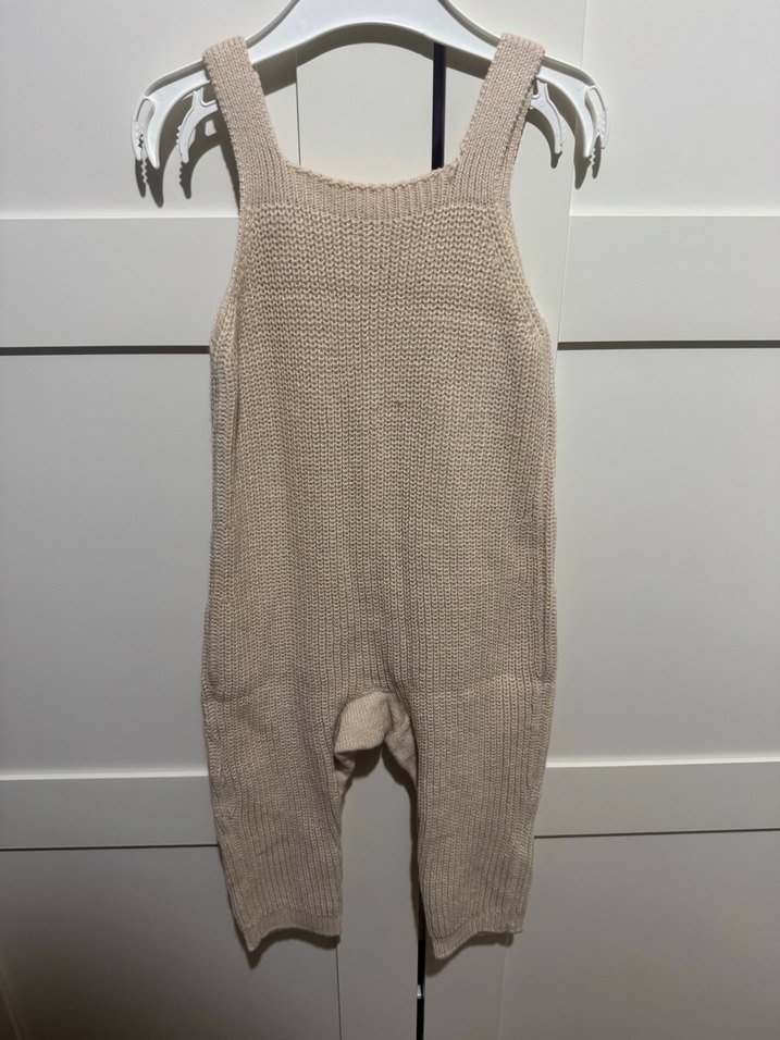 Örgü Kahverengi Erkek Bebek Salopet 1 yaş - Görsel 2