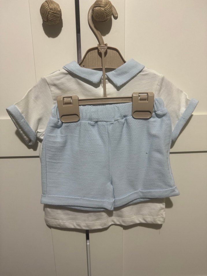 Cassiope Kısa Kollu Ekose Erkek Bebek Takımı - Görsel 2