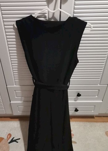 Kadın Siyah Uzun Kemerli tulum - Görsel 3