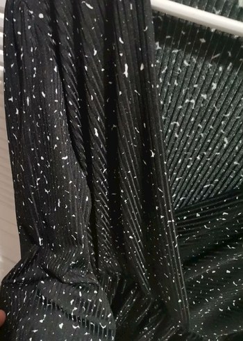 Siyah Pilili V Yaka Kadın elbise - Görsel 2