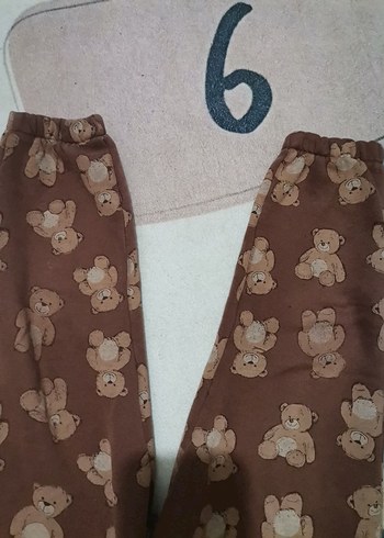 Kapüşonlu, fermuarlı kahverengi kız pijama takımı - Görsel 3