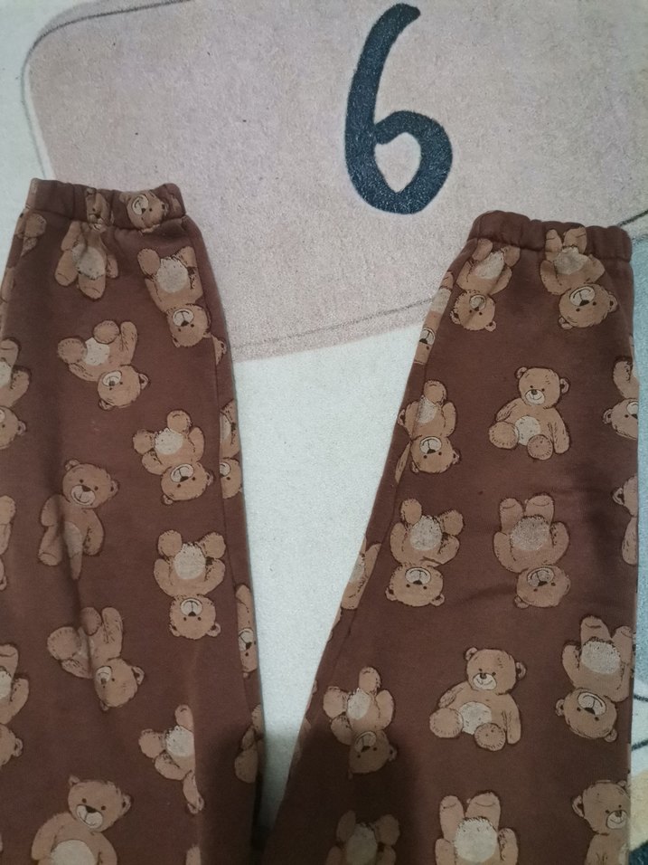 Kapüşonlu, fermuarlı kahverengi kız pijama takımı - Görsel 3