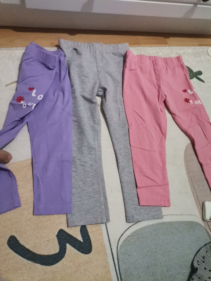 Gri Rahat Kesim Kız Tayt 3 adet fıyat - Görsel 2