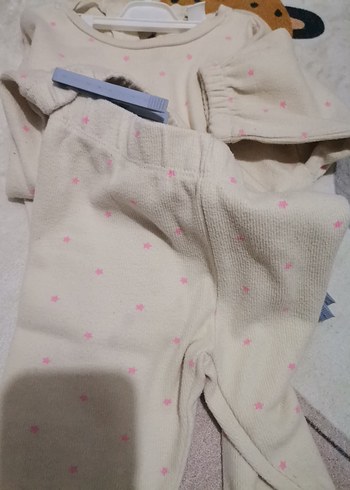 Kız Çocuk Beyaz Triko Sweatshirt takım - Görsel 3